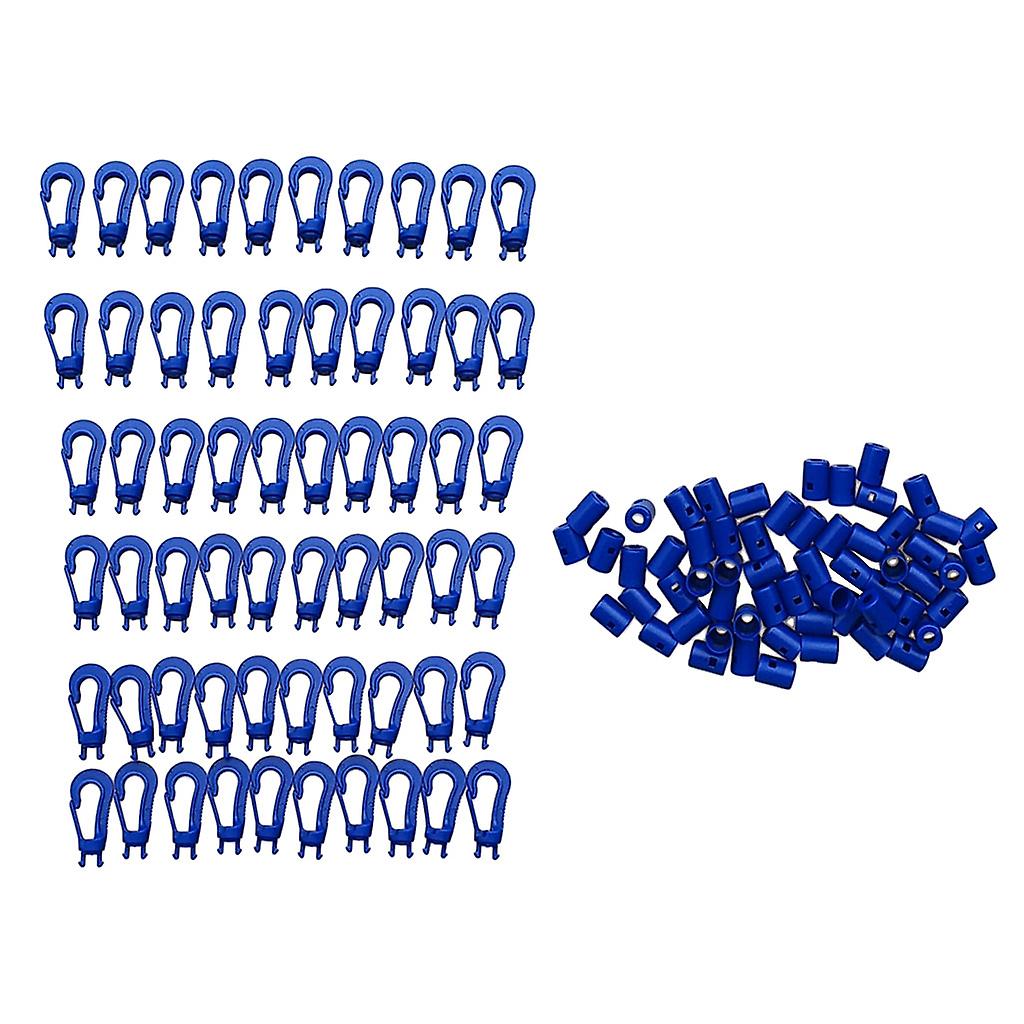 60 pcs Plastic Snap Hook Cord Hooks Shock Cord Hooks for Diving 5cm