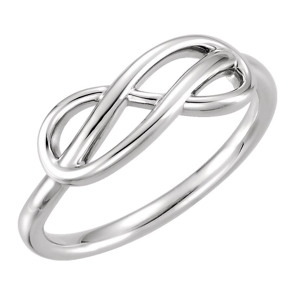 925 Sterling Silver Double Infinity Ring -- Size 6.5 Ring for Women - 2.5 Grams