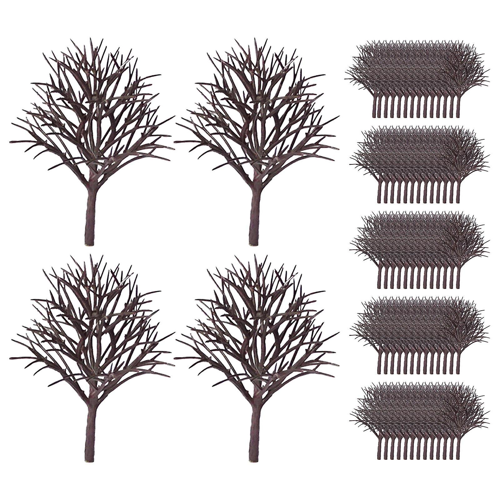 70Pcs Model Trees 2.36inch Peach Tree for Train Sand Table Scenery Landscape