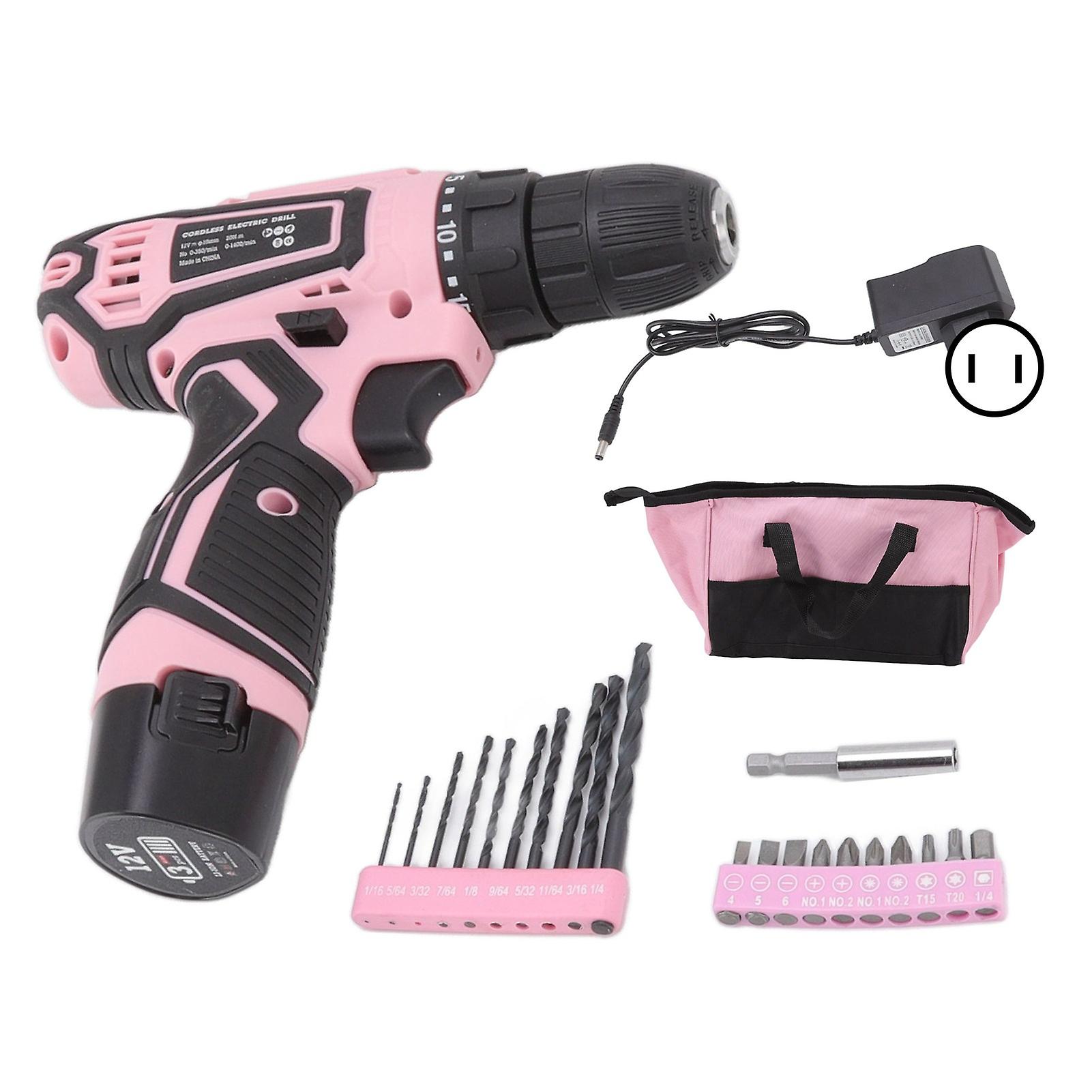 Compact 12V Cordless Electric Screwdriver with US Plug for Home Use