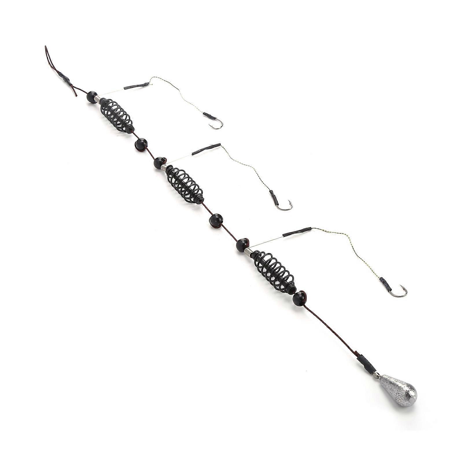 Bait Cage Set 3Pcs/Set Artificial Lure Fish Hooks Cage Trap Basket Set and Fishing Feeder Fishing Tackle25g