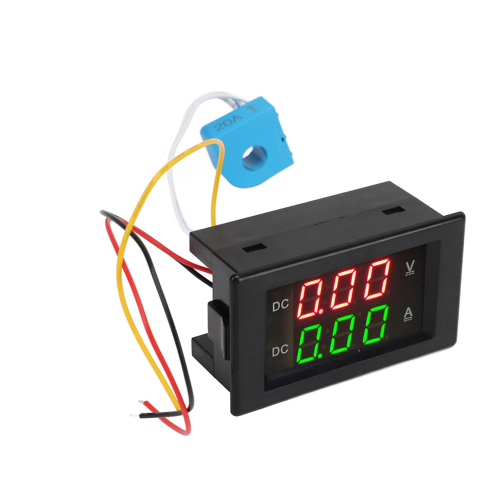 2 i 1 volt förstärkare meter 600V 20A dubbel digital display LED amperemeter voltmeter mätare för bil motorcykel