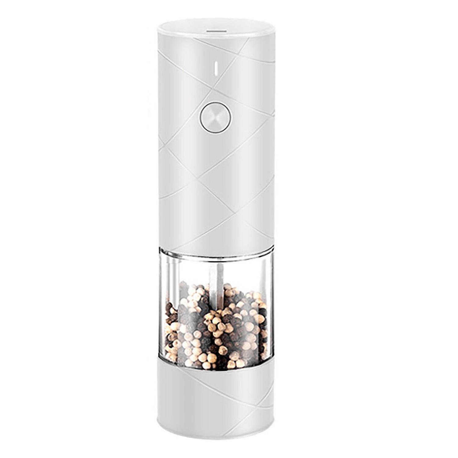 OuZhan 1/2Pcs Electric Spice Grinder Clear Visible LED Adjustable Handheld USB Rechargeable Cordless