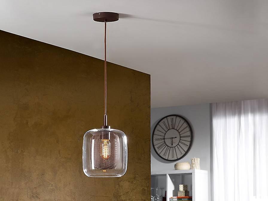Schuller Fox - Crystal Ceiling Pendant Mesh Brown, E27