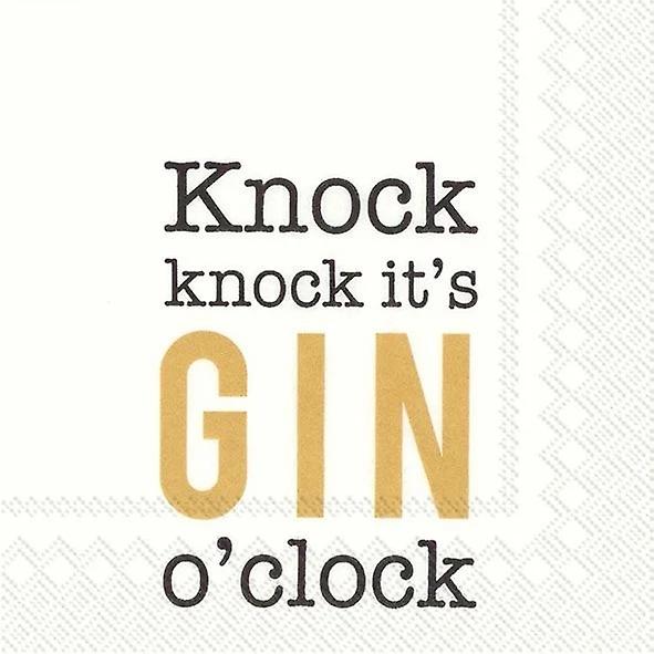 IHR Servietten Knock Knock, It's Gin O'Clock