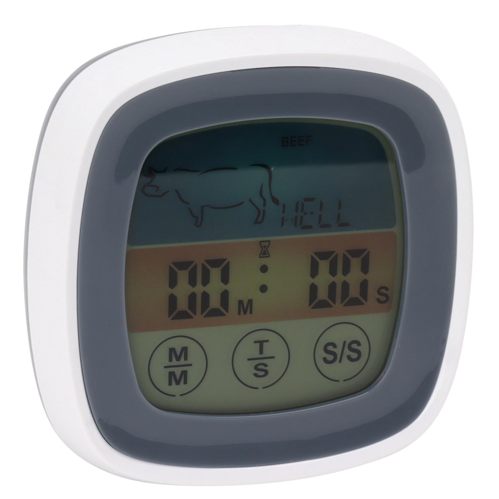 Food Touch Digital Kitchen Thermometer Gray 75x75x25mm Timer