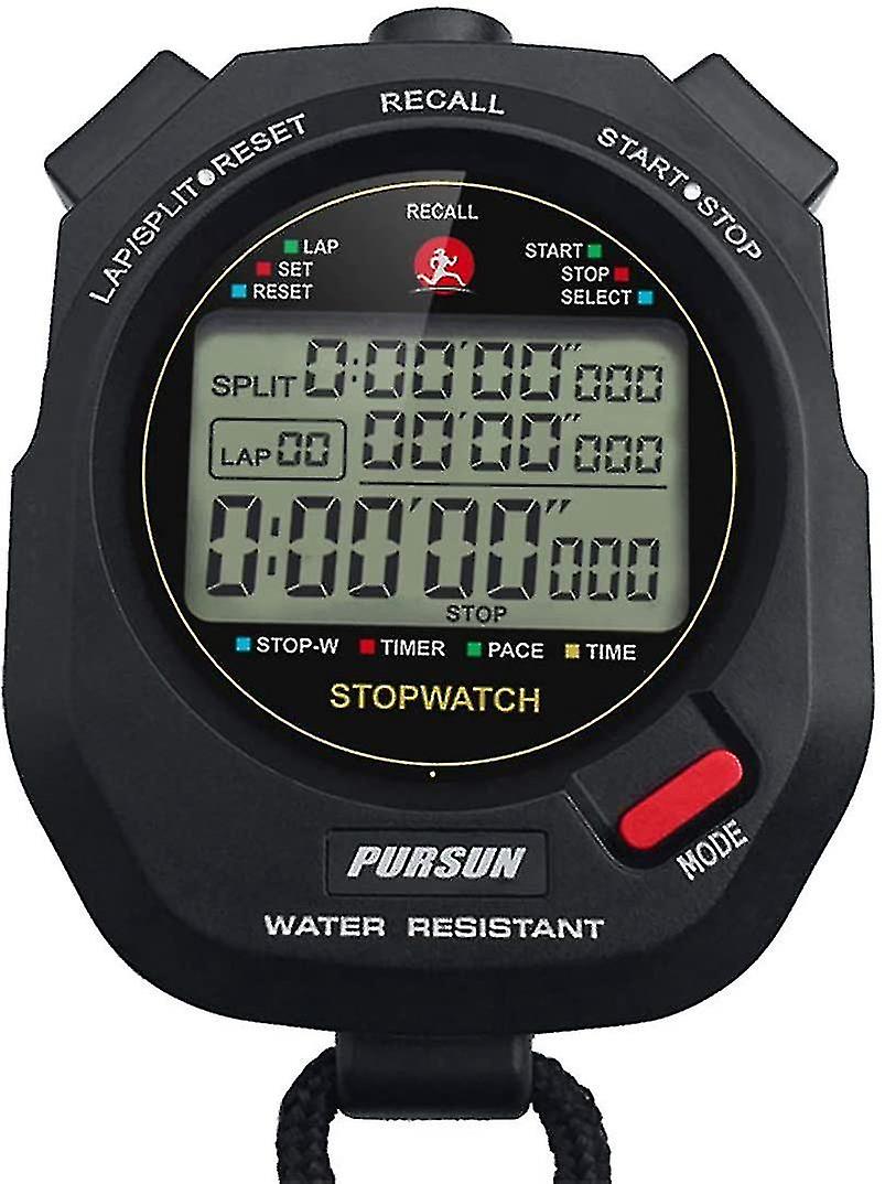 Sport Stopwatch Timer With 100x2laps Split Memory/0.001second Timing-dwdz