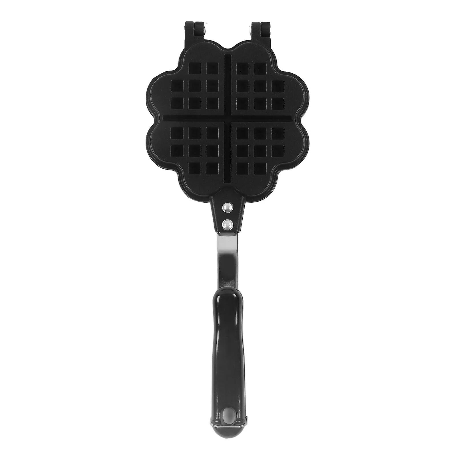 Aluminum Alloy Waffle Maker Uniform Heating Non-stick Cooker Waffle Maker Flat Bottom Ergonomic Handle Double-Sided For Kitchen~8459
