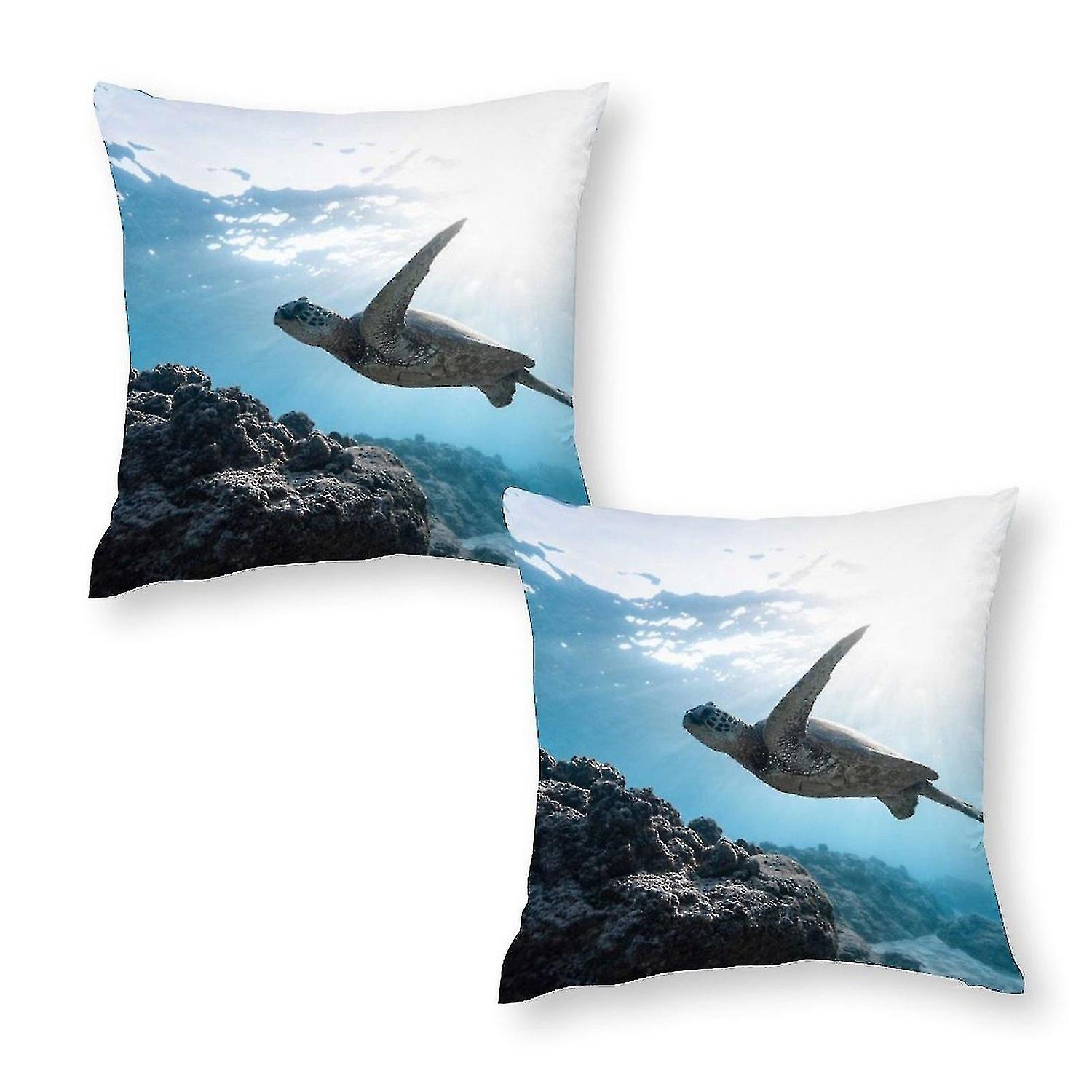 turtle print photo pillowcase