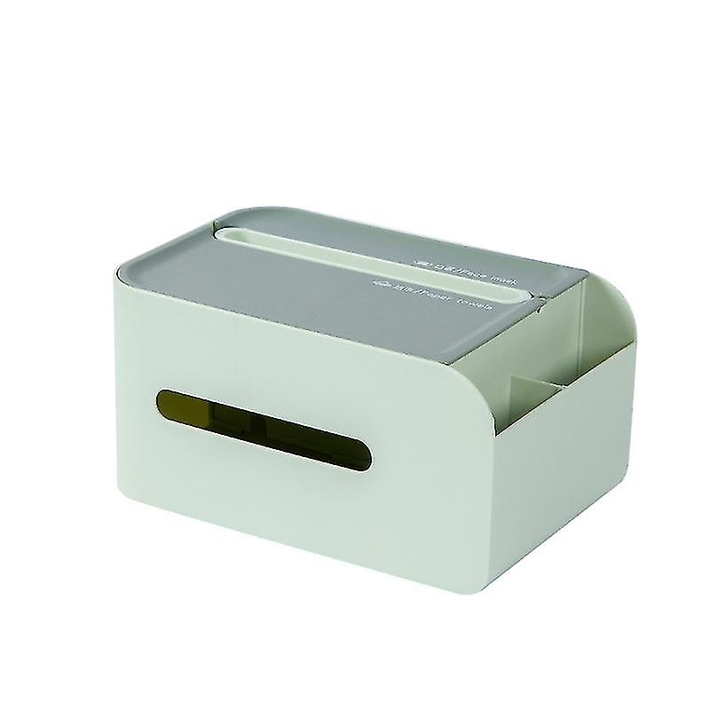 Green restaurant napkin box multifunctional remote control pick up square cardboard kitchen plastic 