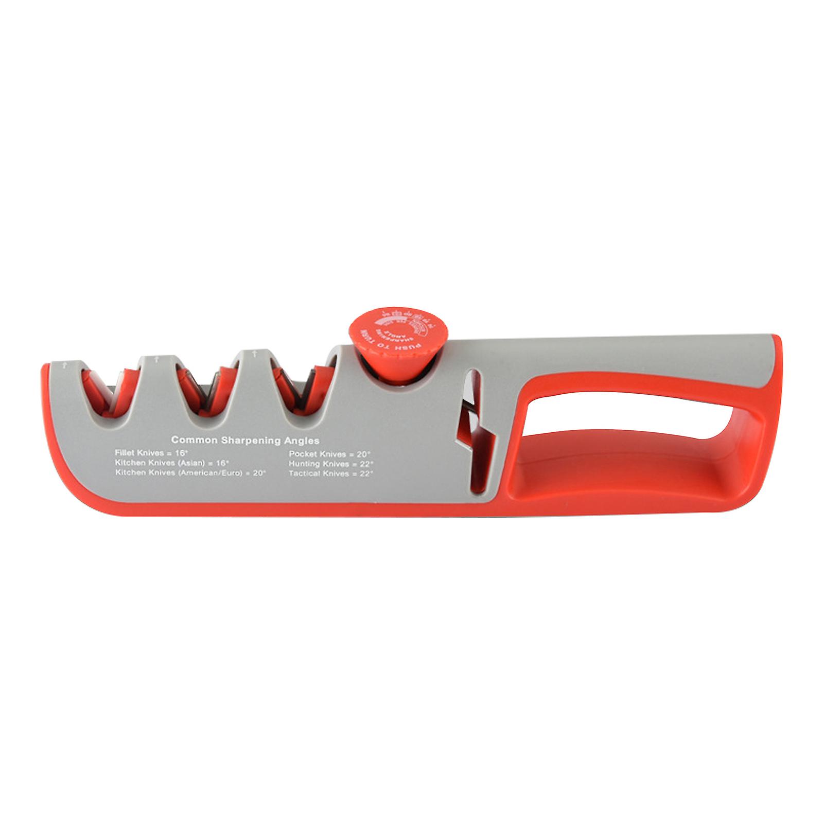 4-Stage Manual Knives Sharpener Adjustables Angle Sharpener with Non Slip Grip Housewarming Gift