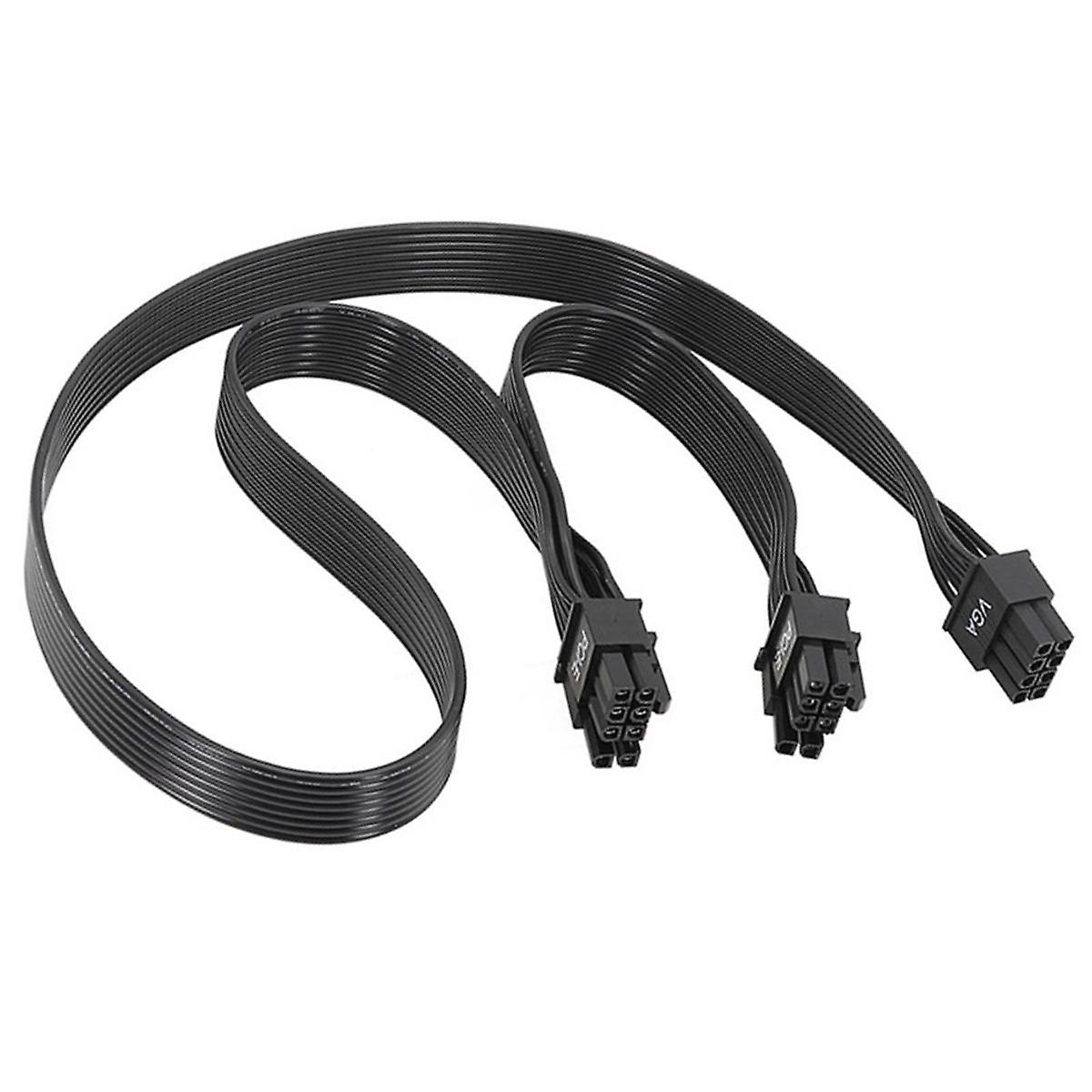 Napájecí kabel PSU VGA 8pin samec na duální PCIe 8 (6+2) pinový samec PCIe GPU pro G1 G2 G3 G+ G5 G6 GT GA P2Modular Power