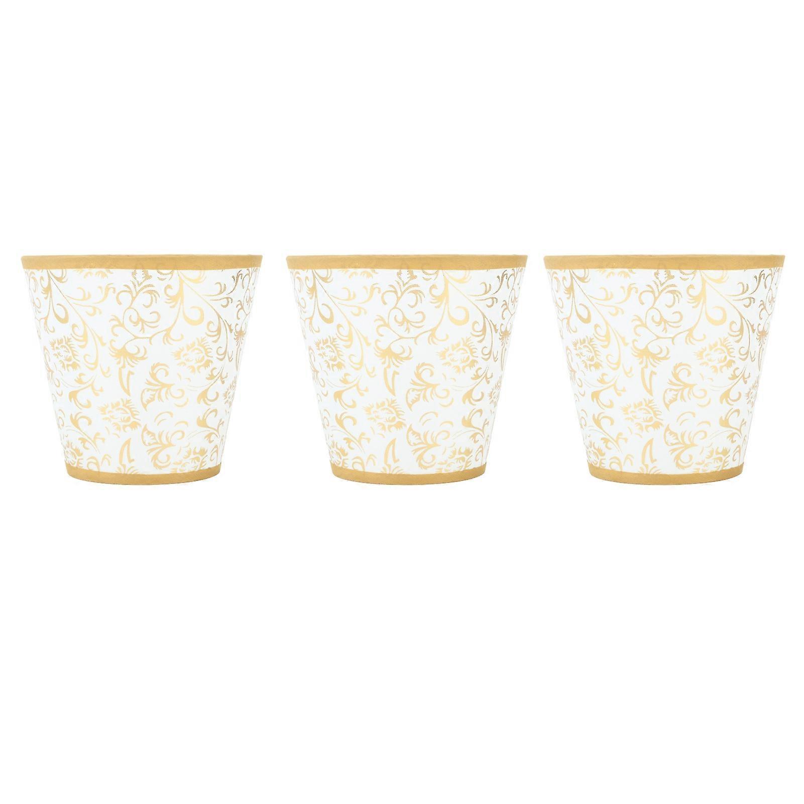 Cloth Lampshade Clip On Installation Modern Fabric Lamp Shades for E14 Bulb Chandelier Table Lamp 3pcs Gold 