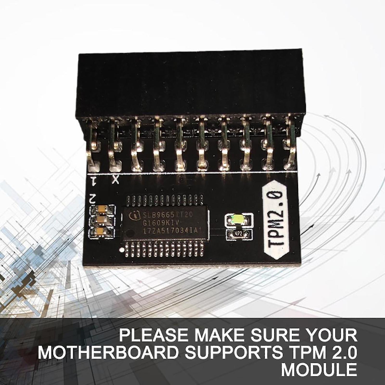 Modulo di Sicurezza Crittografia TPM 2.0, Modulo TPM a 20 Pin per 2x10P Modulo di Sicurezza per