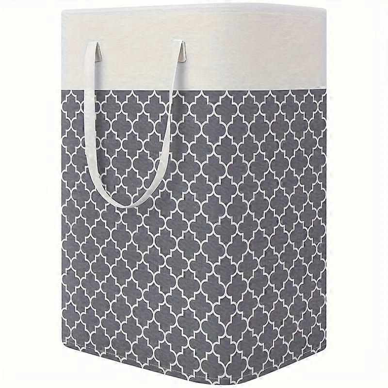 Large Capacity Foldable Canvas Dirty Clothes Organizer Basket with Handles - Portable, Space-Saving, and Easy to Carry - Ideal for Household Use