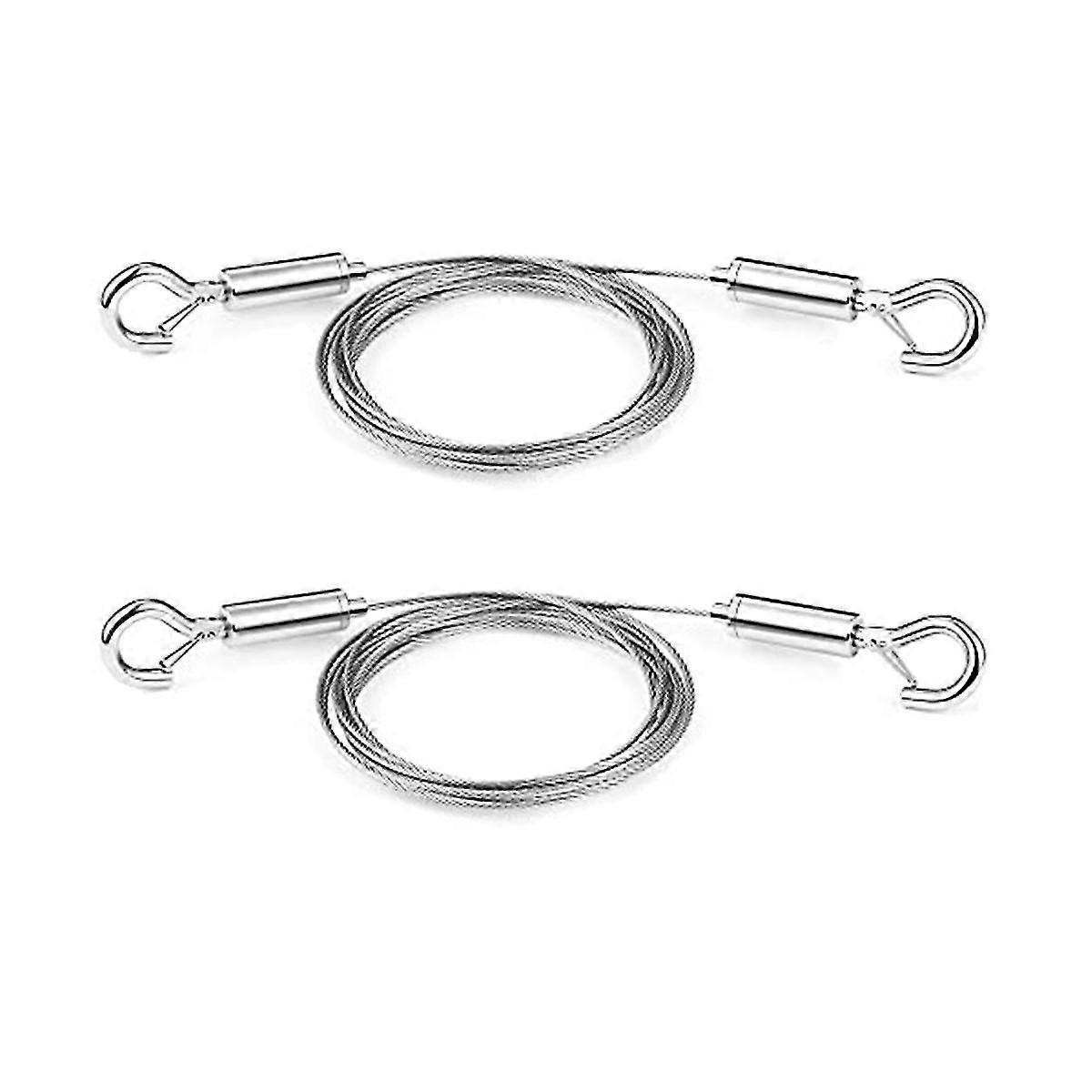 سلك معلق للصورة قابل للتعديل 2 قطعة مرآة الإطار كيت 2M X1.5Mm حبل أسلاك الفولاذ المقاوم للصدأ الثقيلة