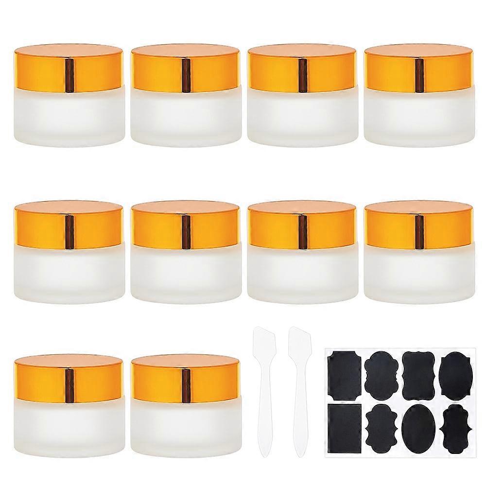 1set DIY Glass Refillable Cream Bottle Kits with Frosted Glass Refillable Cream Bottle with Plastic Transparent Plug