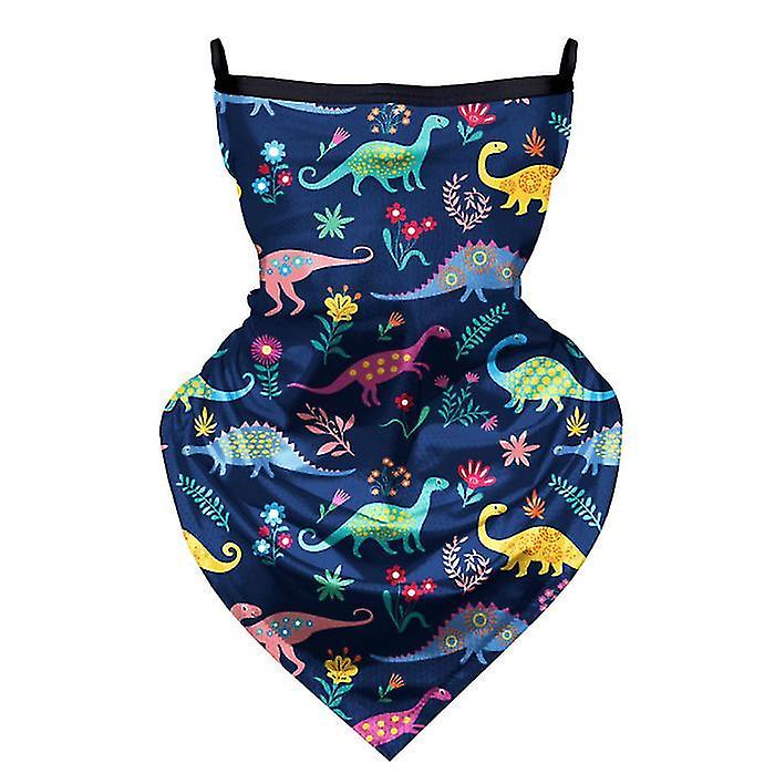 2 قطعة 5 # قناع ركوب الدراجات المثبت على الأذن للأطفال ، شبكة حرير ثلجي ، حجاب رياضي مسامي وواقي من الشمس Az10684