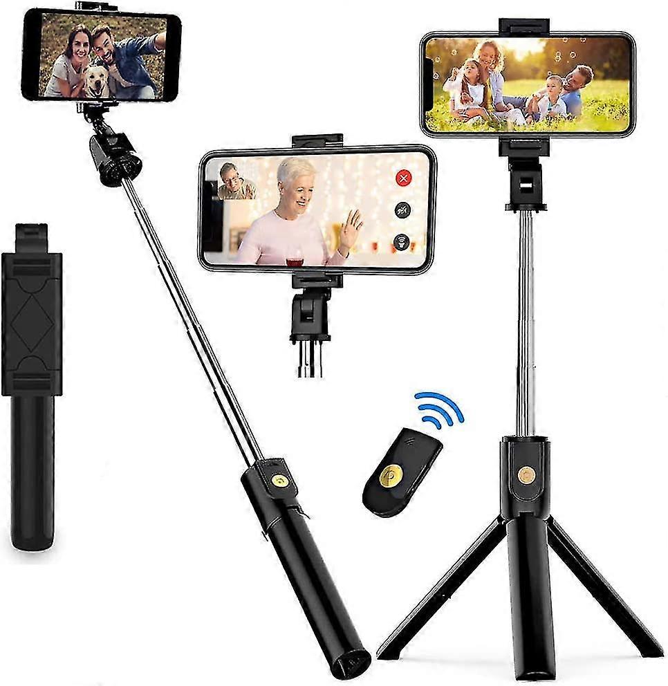 T08 Selfie Stick Tripod, Extendable Stand With Wireless Remote Shutter For Android,11/11