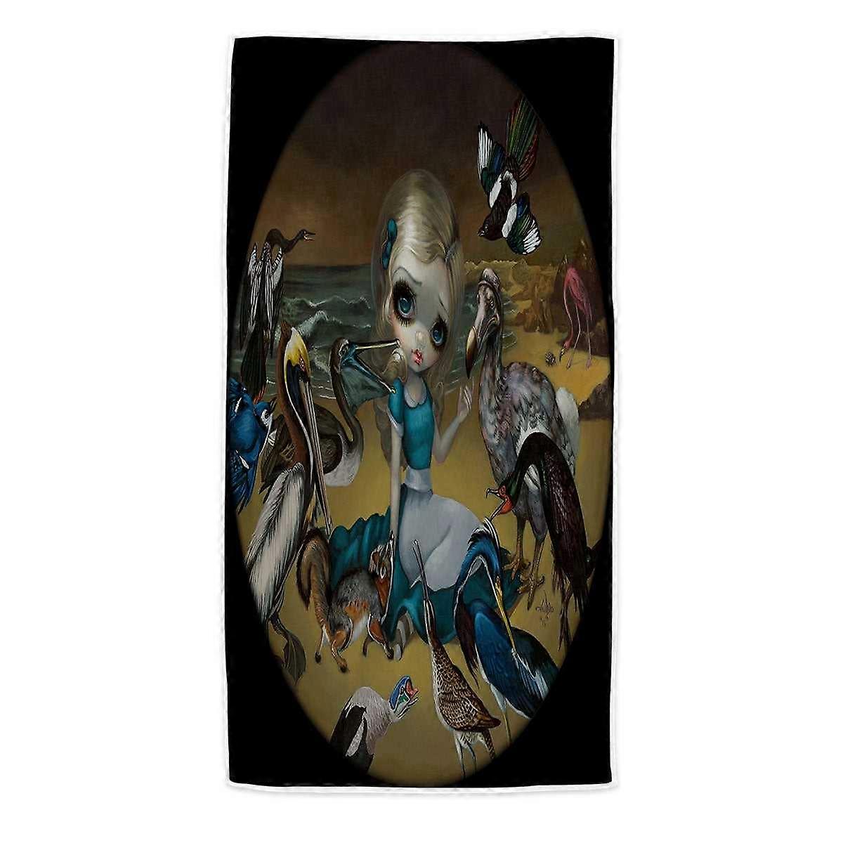 Alice and the Audubon Birds Microfiber Beach Towel
