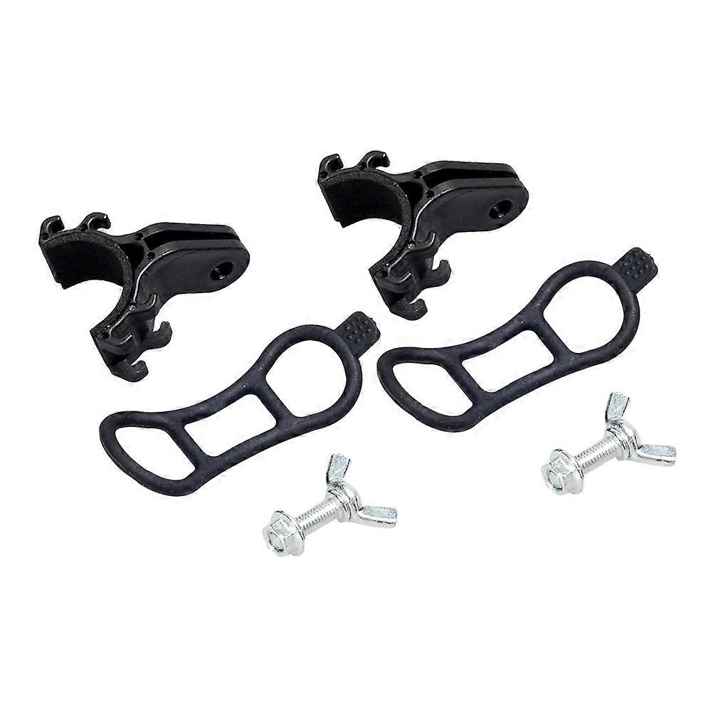 2Pcs Road Cycling Bike Extension Mount Extender Race Number Holder Flashlight Holder Black