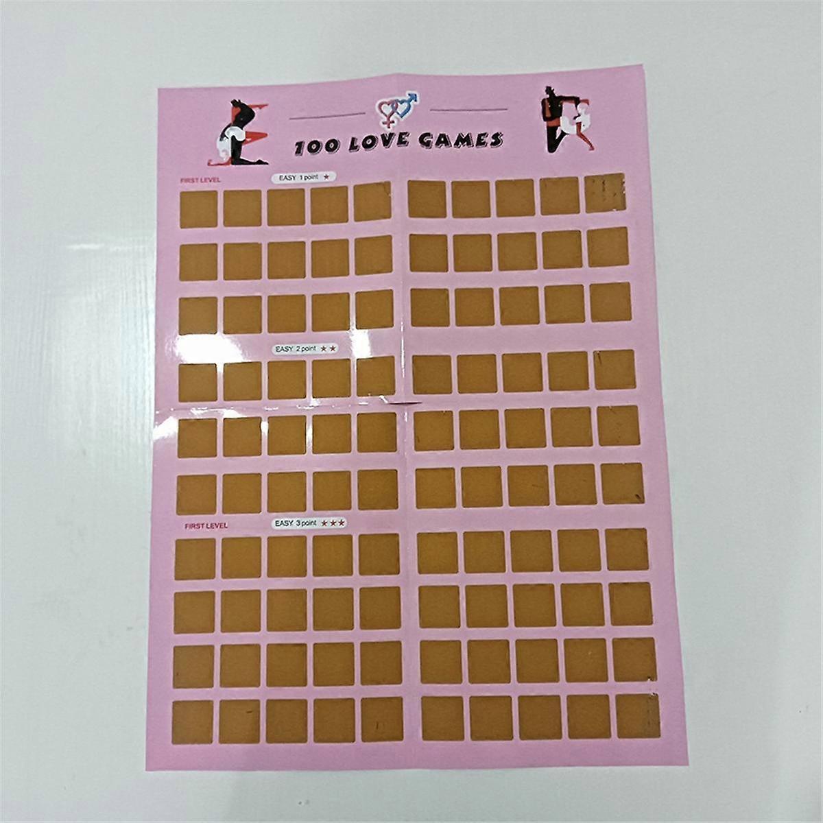 100 أشياء للقيام بها بين الأزواج أفكار التاريخ خدوش قبالة ملصق مغامرة ألعاب الأزواج خدش من