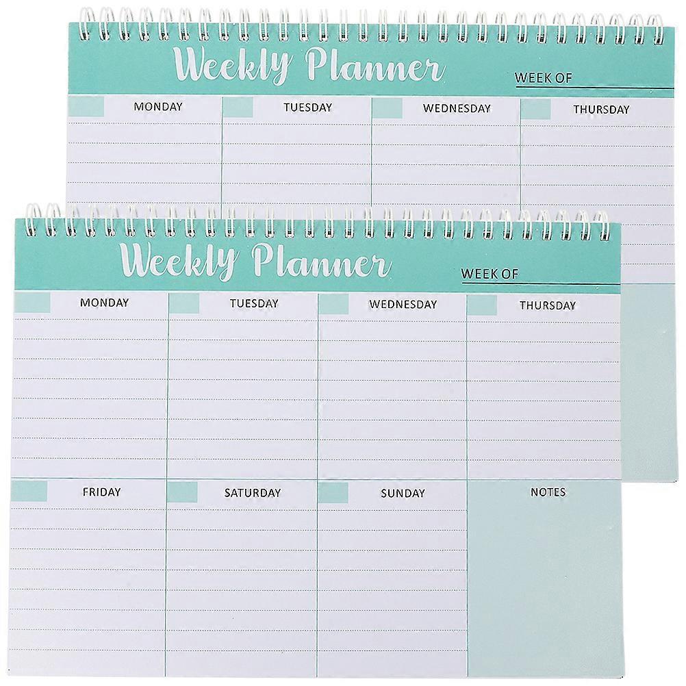 2Pcs Work Planner To Do List Planner Appointment Notepad Study Planner Notepad for Homeschool