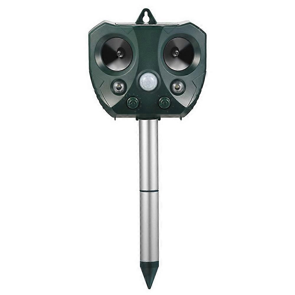 Ultrasonic Animal Repeller, Solar Animal Deterrent with Motion Sensor and Flashing Light