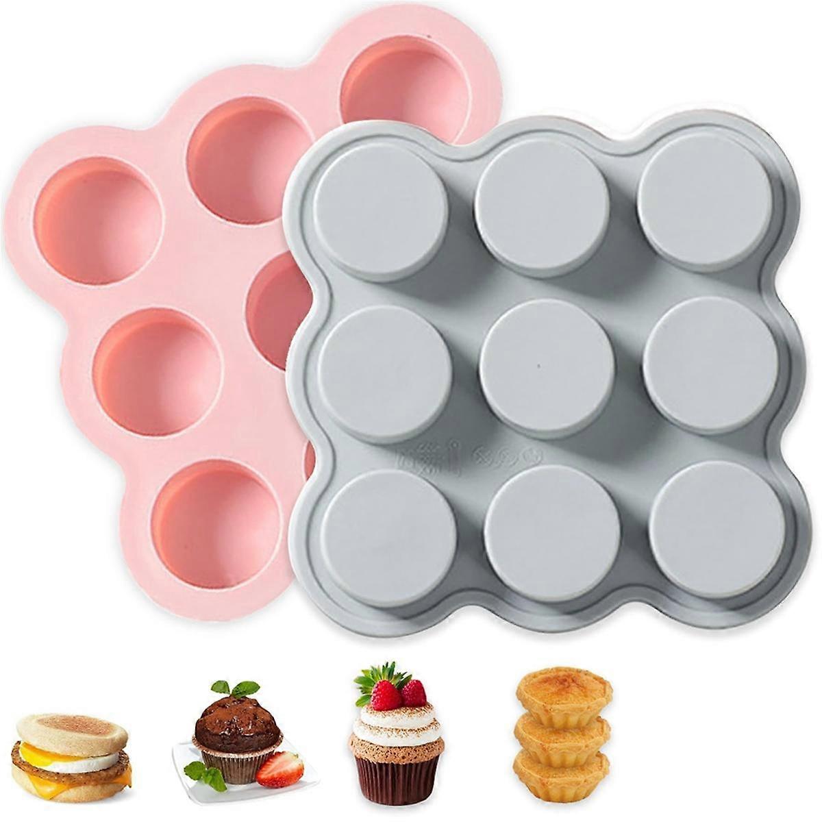 Heißluftfritteuse Eierform, wiederverwendbare Heißluftfritteuse Muffinform, Antihaft-Mini-Muffinform für Heißluftfritteuse, Microwa