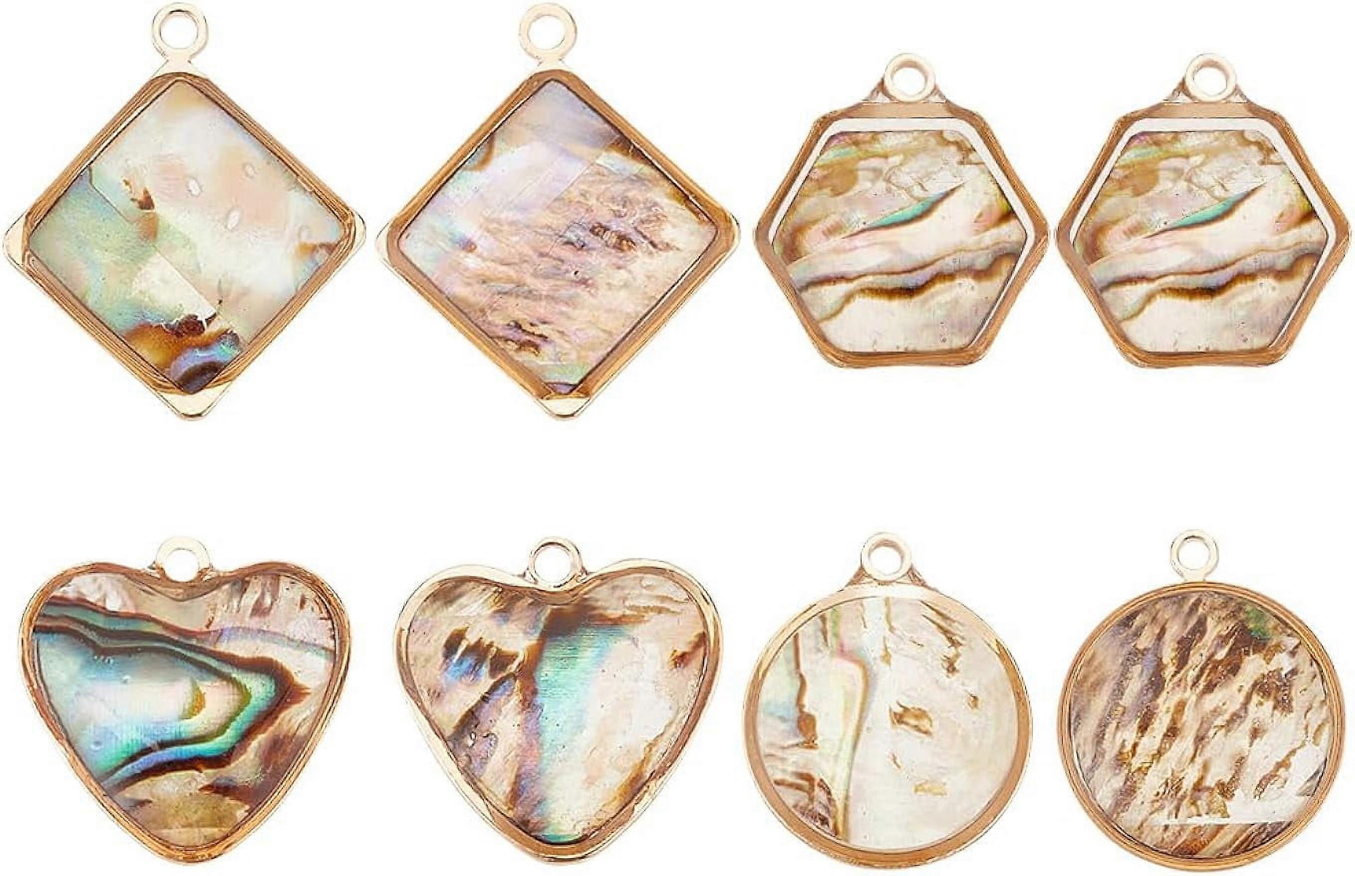 Abalone Shell Charms Paua Shell Pendant Shell Charms for Jewelry Making