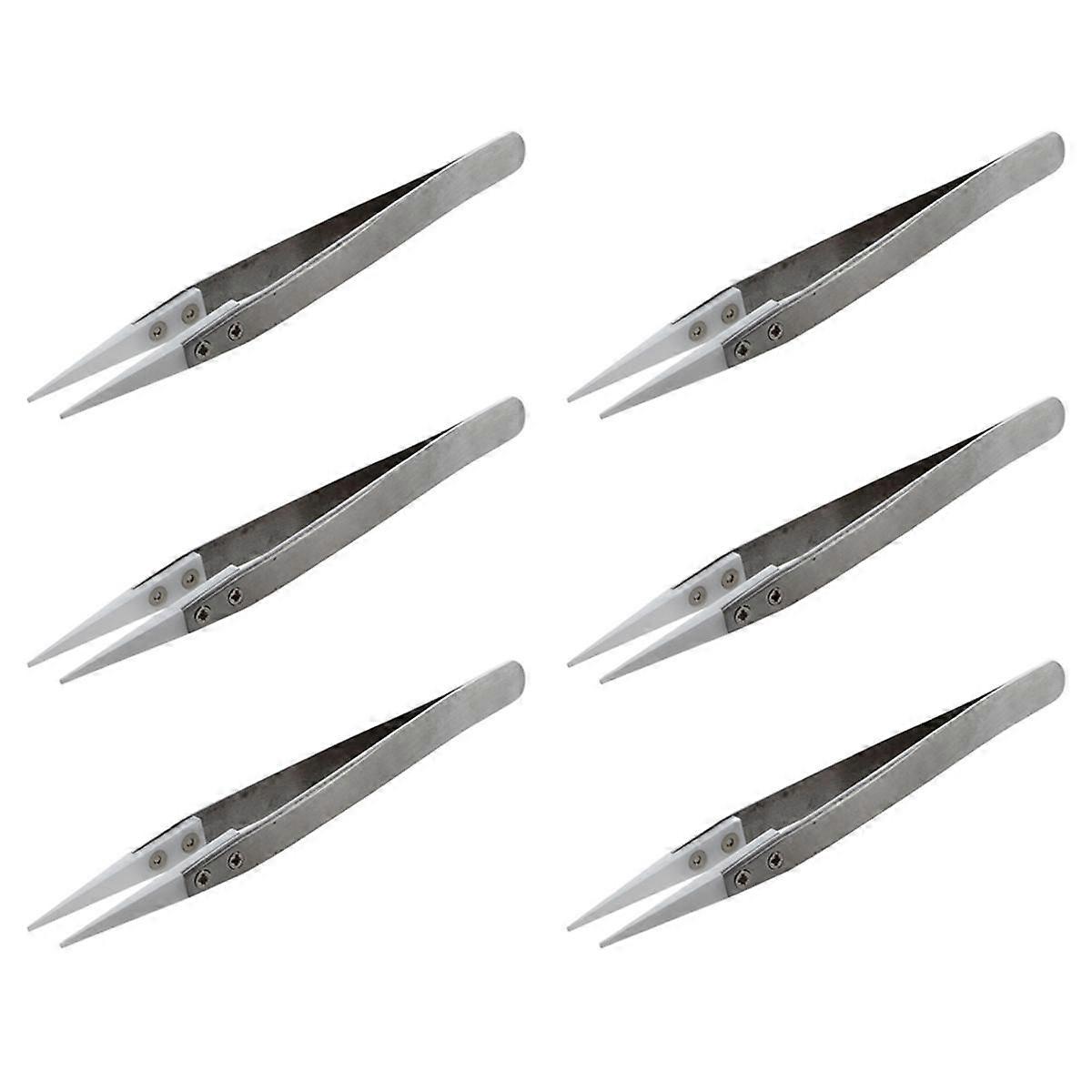 6X Ceramic Tweezers - Heat Resistant - Pointed Tip