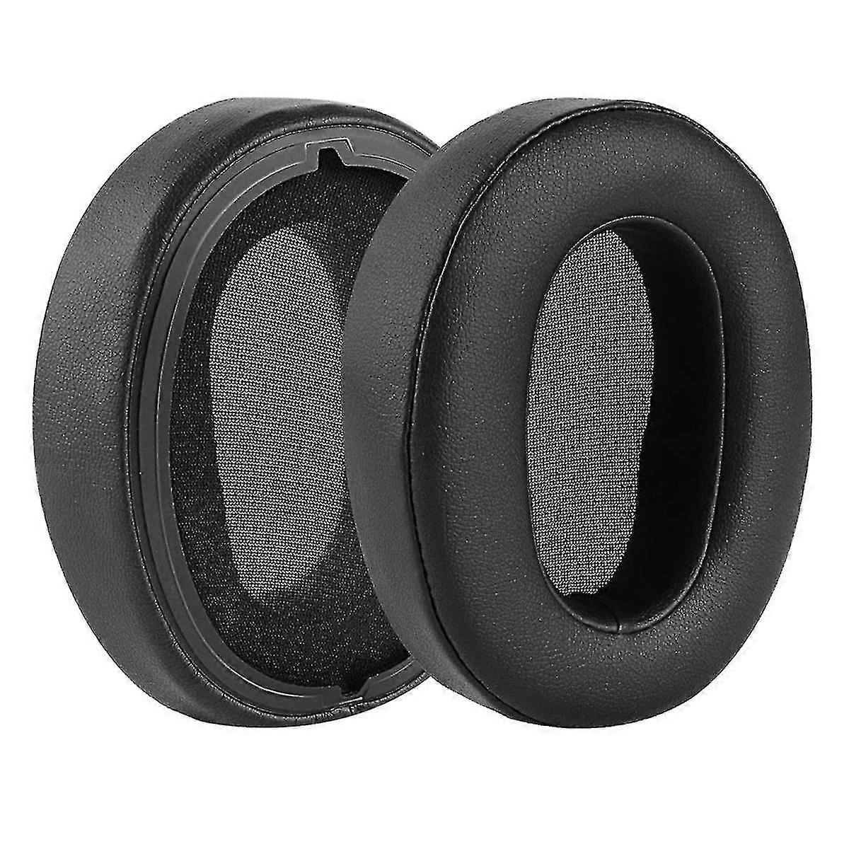 WH-XB900Nヘッドフォン用交換用イヤーパッドイヤーパッドレザーヘッドセットイヤークッション修理部品(ブラック)