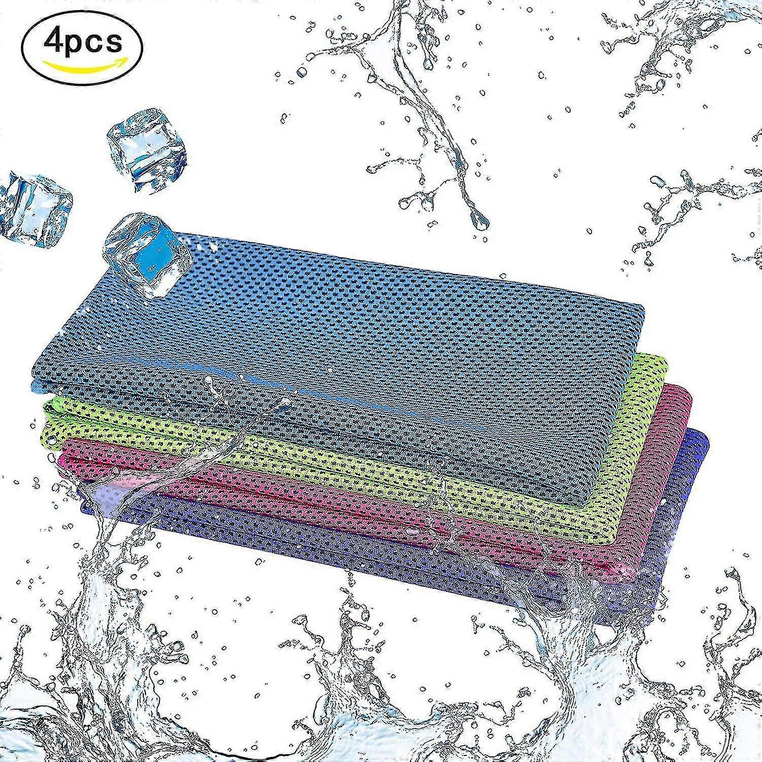 4 Pieces Fitness Towel Instant Cold Cooling Towels Ice Cold For Sports--