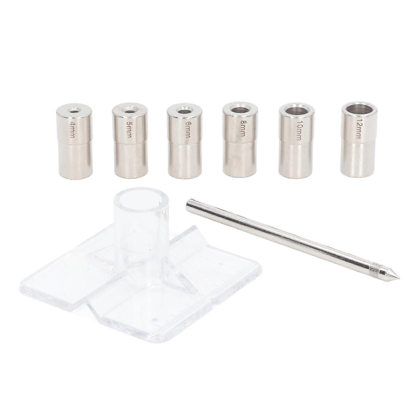 8 Pcs Self Centering Dowel Jig Kit 6 Size Inner Diameter Alloy Steel Drill Bushing Drill Bit Guide Centering Punch Set