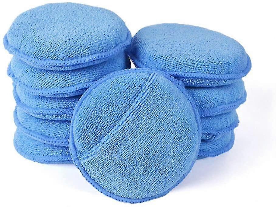 10 pack microfiber wax applicator, ultra-soft microfiber wax applicator pads wit
