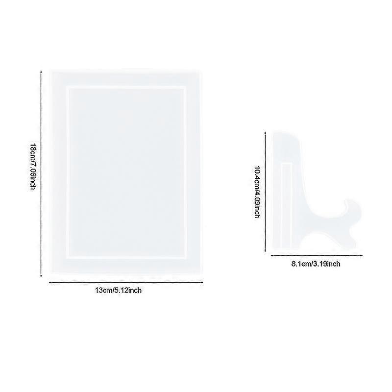 1 set of silicone photo frame diy mold picture frame with bracket making molds