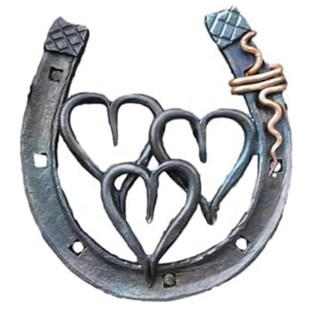 Handmade Horseshoe, Cast Horseshoe Wall Decor, Good Lucky Horseshoe, Hand Cast Horseshoe with Love