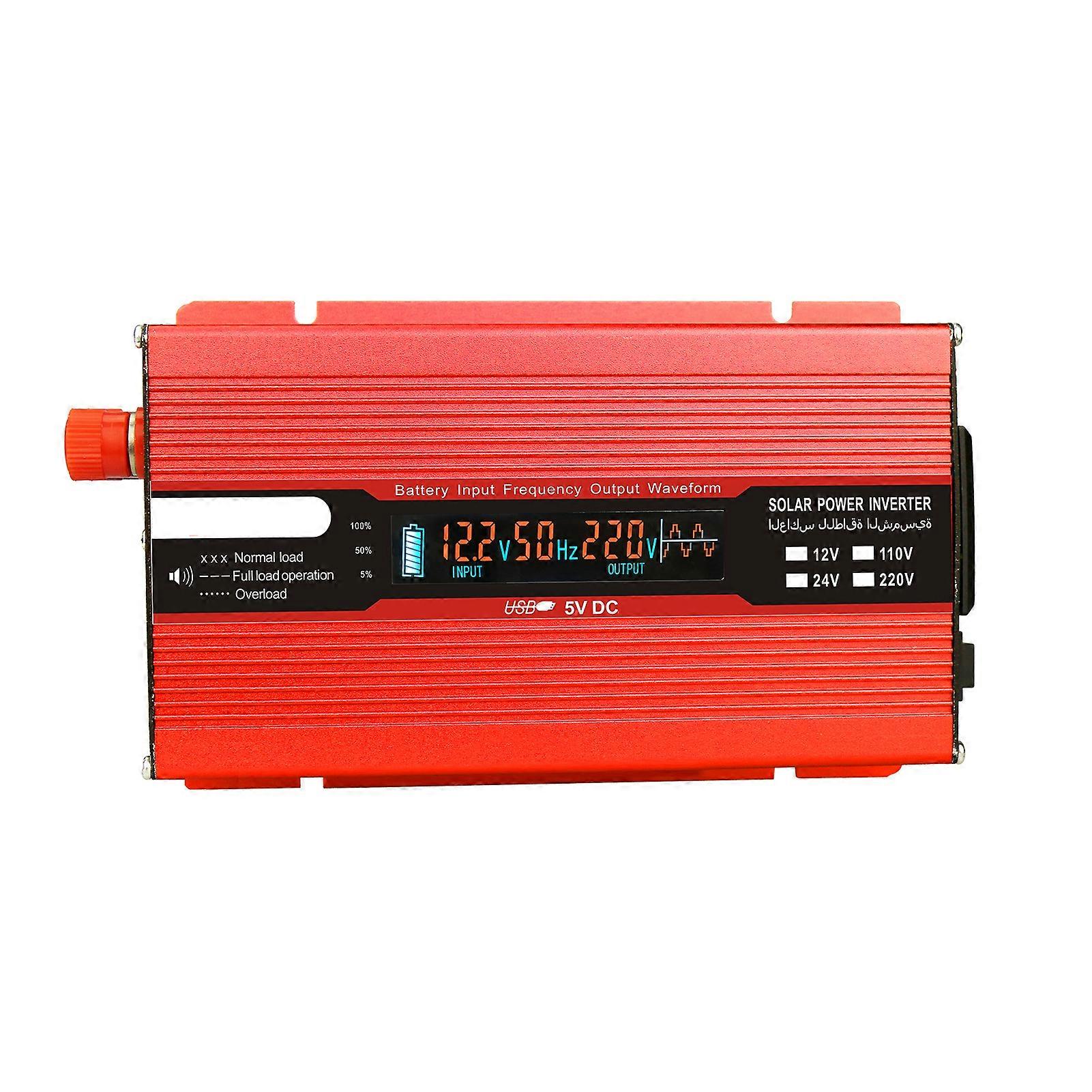 Voltage Converter 550W 1100W 12V 240V Inverter USB Power Inverter with 1 Socket and LCD Display