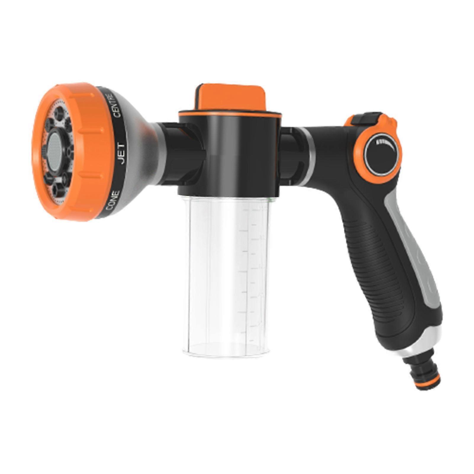 High Pressure Garden Hose Nozzle Rotating Spray with Adjustable Flow for Plants Watering Pets Shower