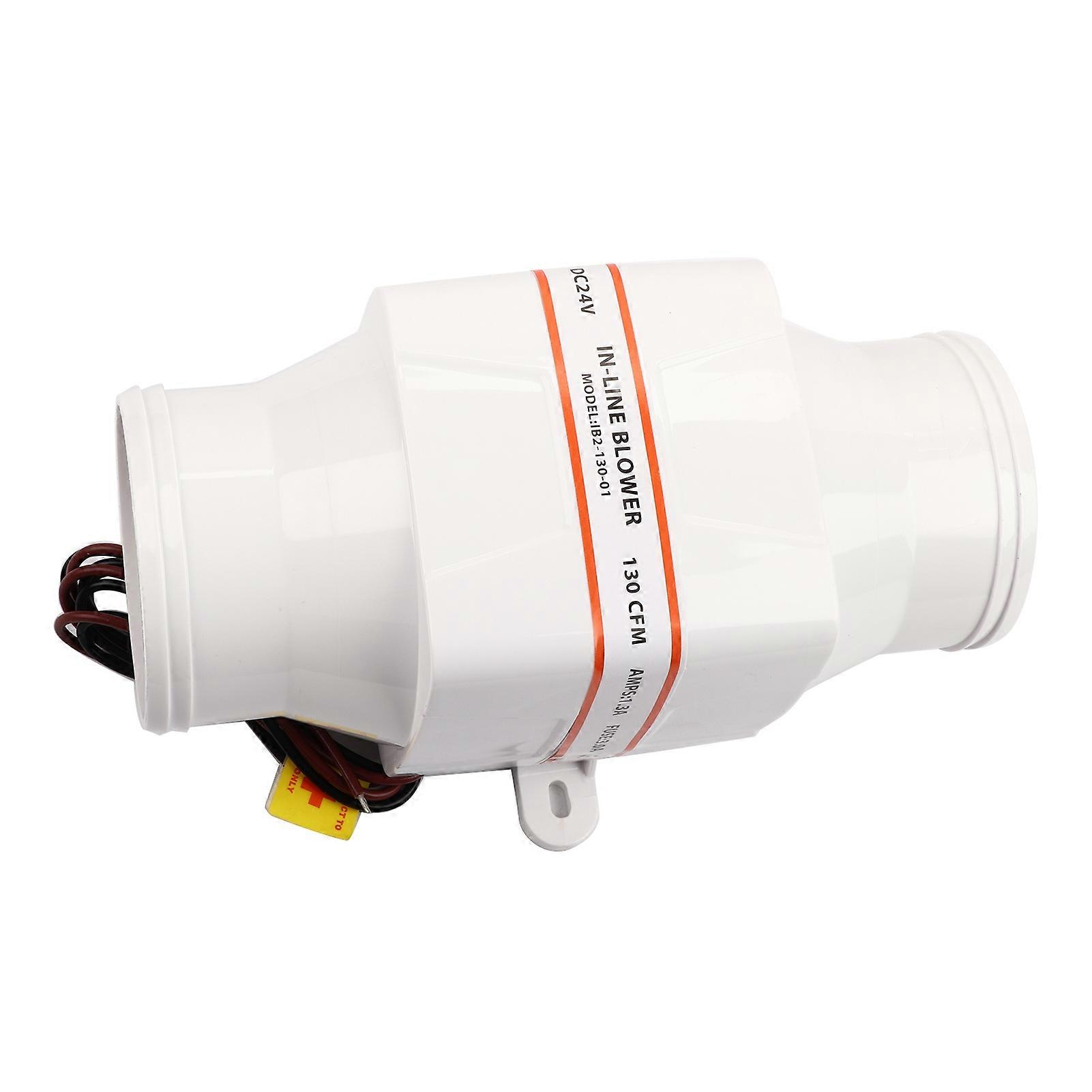Ventilador de ventilação silencioso de 3 polegadas em linha para barcos e iates (24 V)