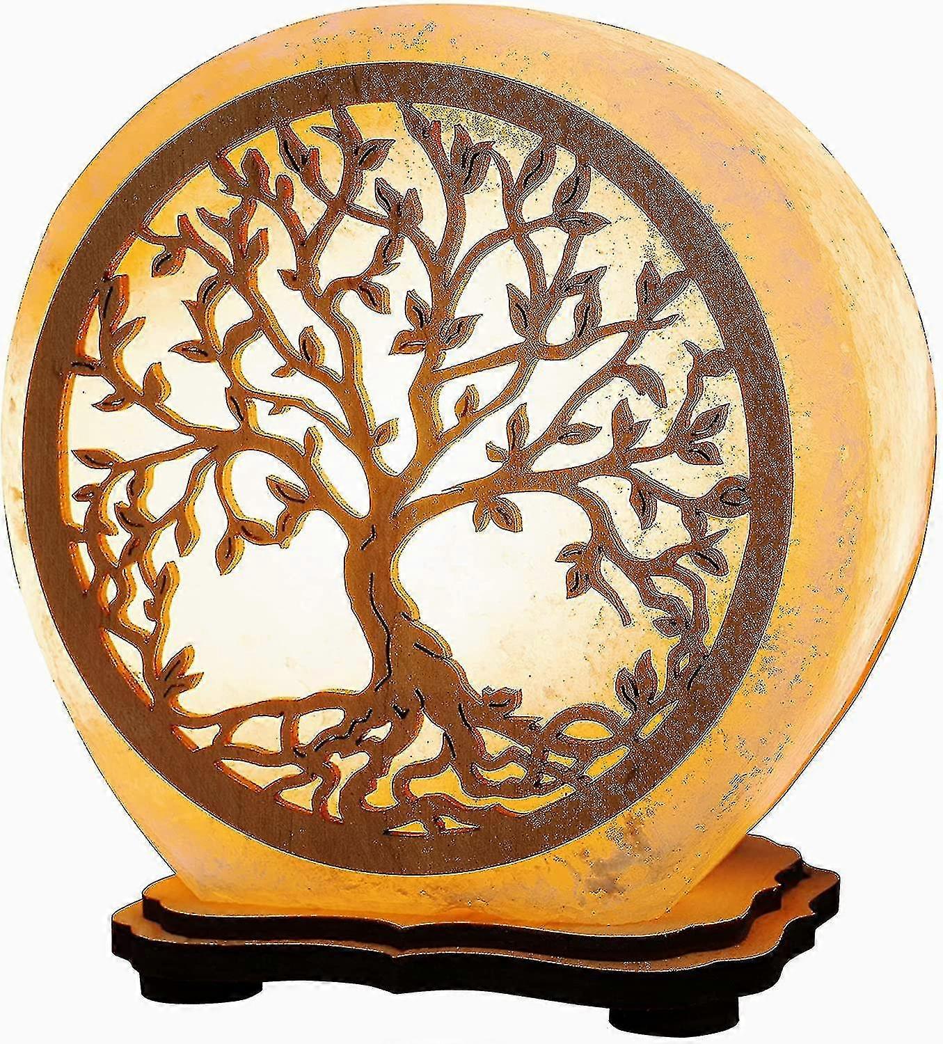 ソルトランプ ツリー オブ ライフ H 10cm、800g - ピュア ナチュラル ロック ソルト ユニーク ナイト ライトランプ - - ホリデー ギフトのアイデア - クール ルーム Dcor-Wtake