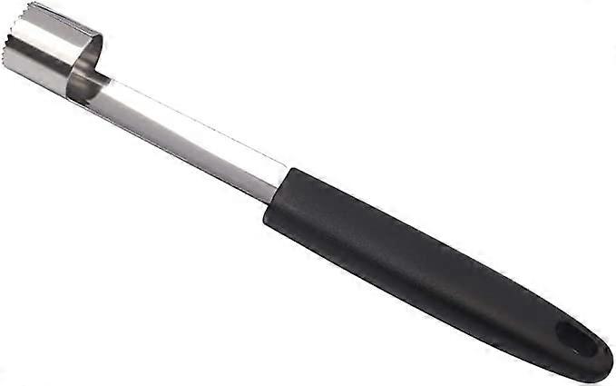 ZK-Stainless Steel Apple Corer, 1pc Black 18*2CM Stainless Steel Apple Core Sharp Serrated Blade Part Polished Vegetable and Fruit Peeler Stainless St
