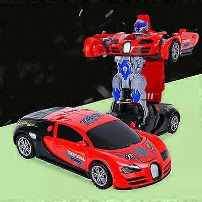 Toy Transformer Robot Car with Dazzling Police Lights and Automatic Transforming Features