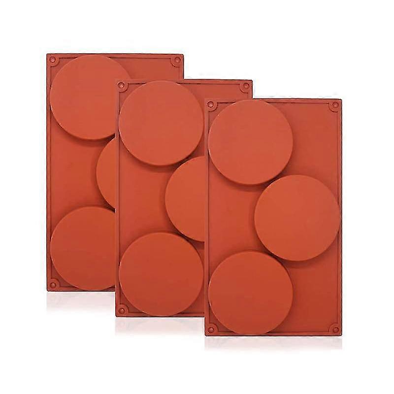 Sada 3 silikonových dortových forem 3-Cavity Round