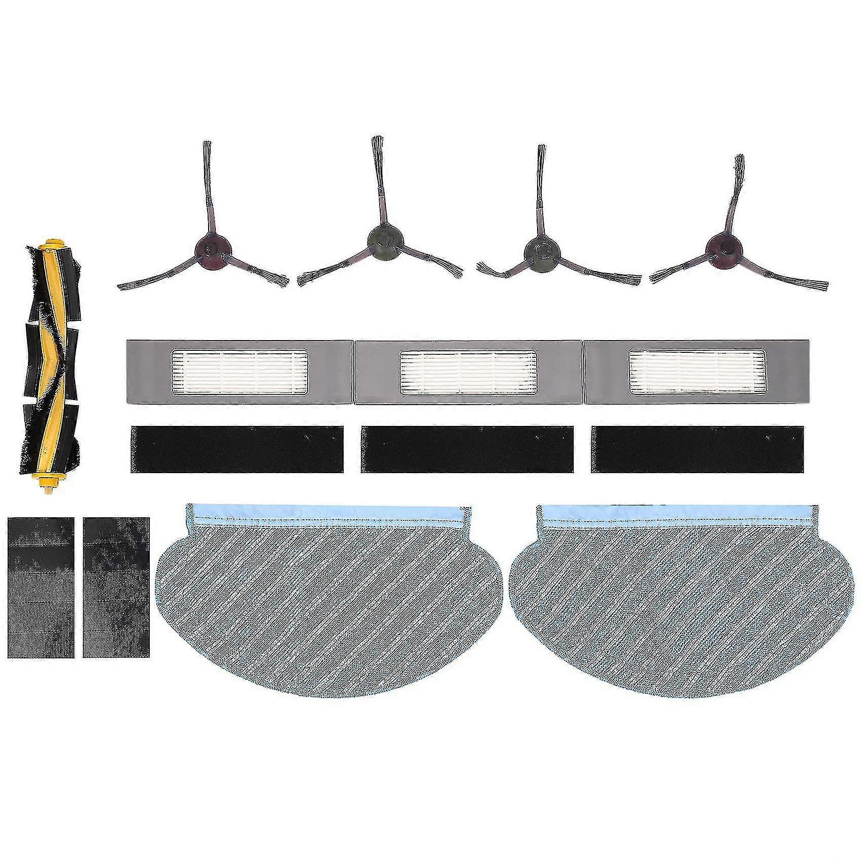 Roller Side Brush Filter Mop Cloth Kit Compatible With Ecovacs Deebot Ozmo 950