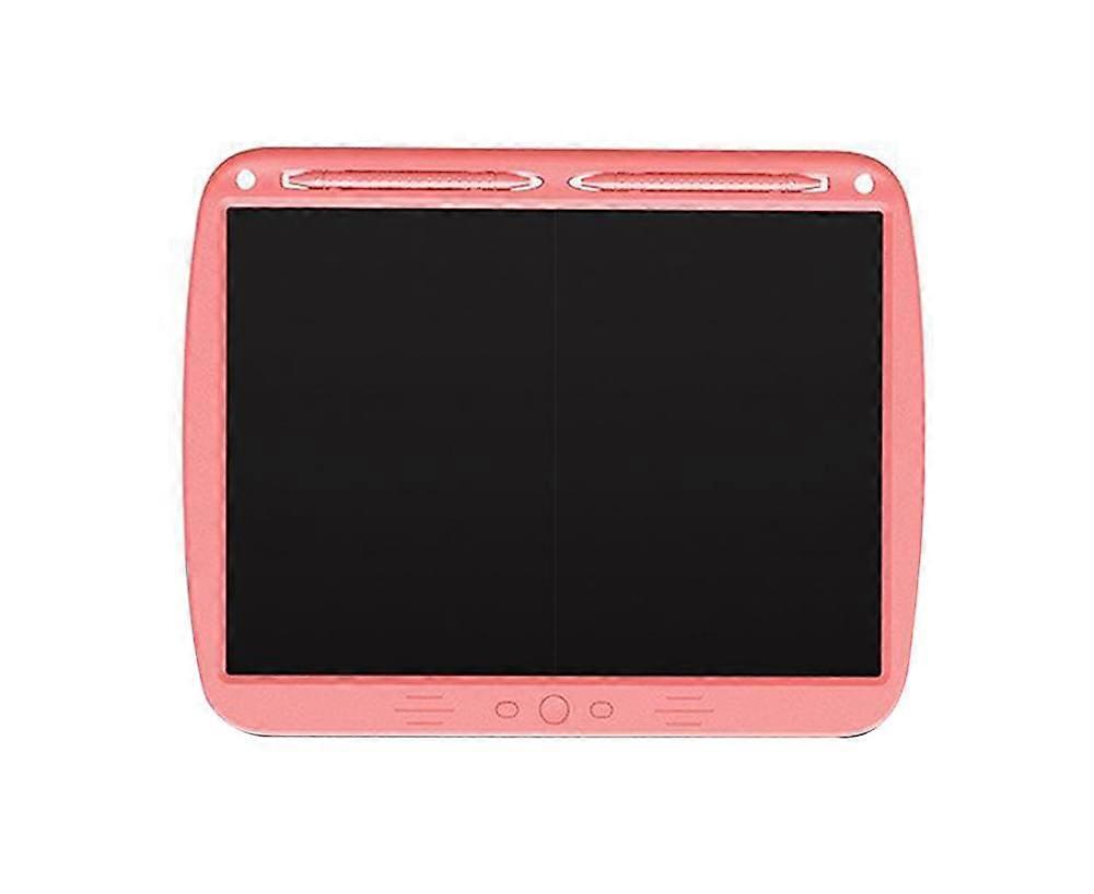 1 Set 15 Inch Writing Board LCD Single Color Split Screen Design Children Electronic Writing Painting Message Board for Gifts - Pink