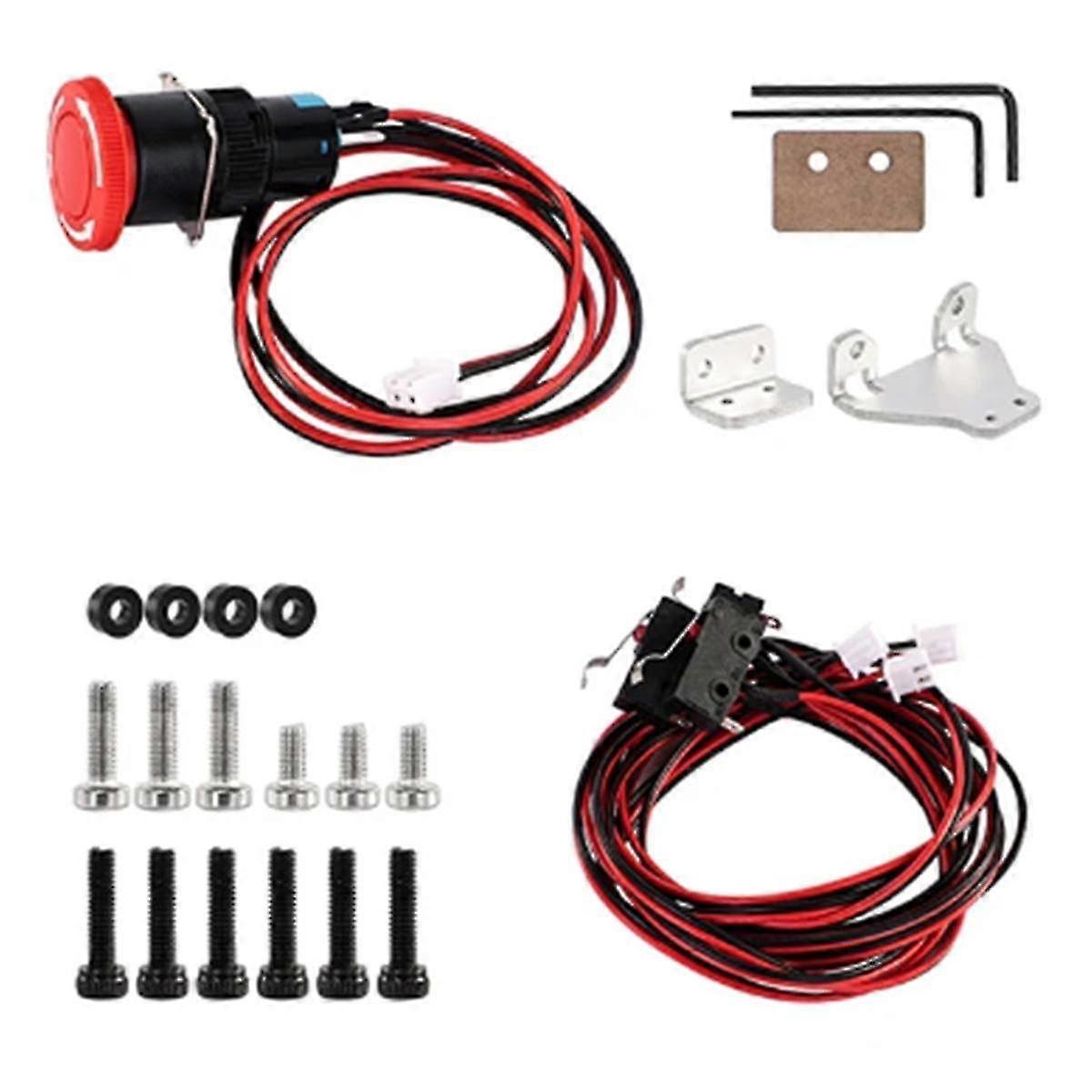 3018 PRO/Max Engraving Machine Accessories 2Pin Mini Limit Switch + Emergency Stop Switch for CNC W