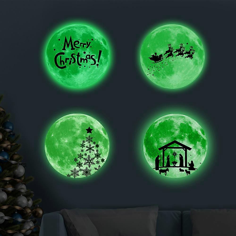 Christmas Glow Wall Glass Stickers
