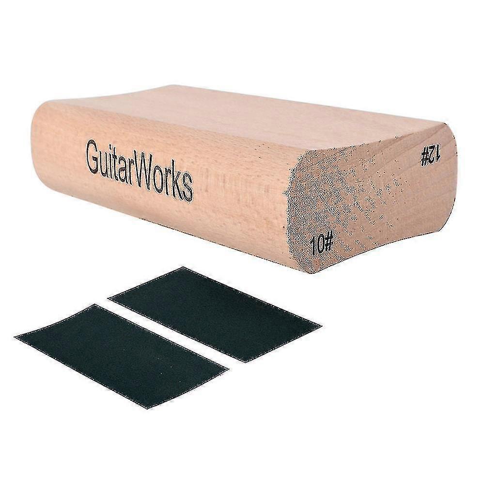 Wood Guitar Radius Slipblock för gitarrbasutjämning, 7.25-9.5