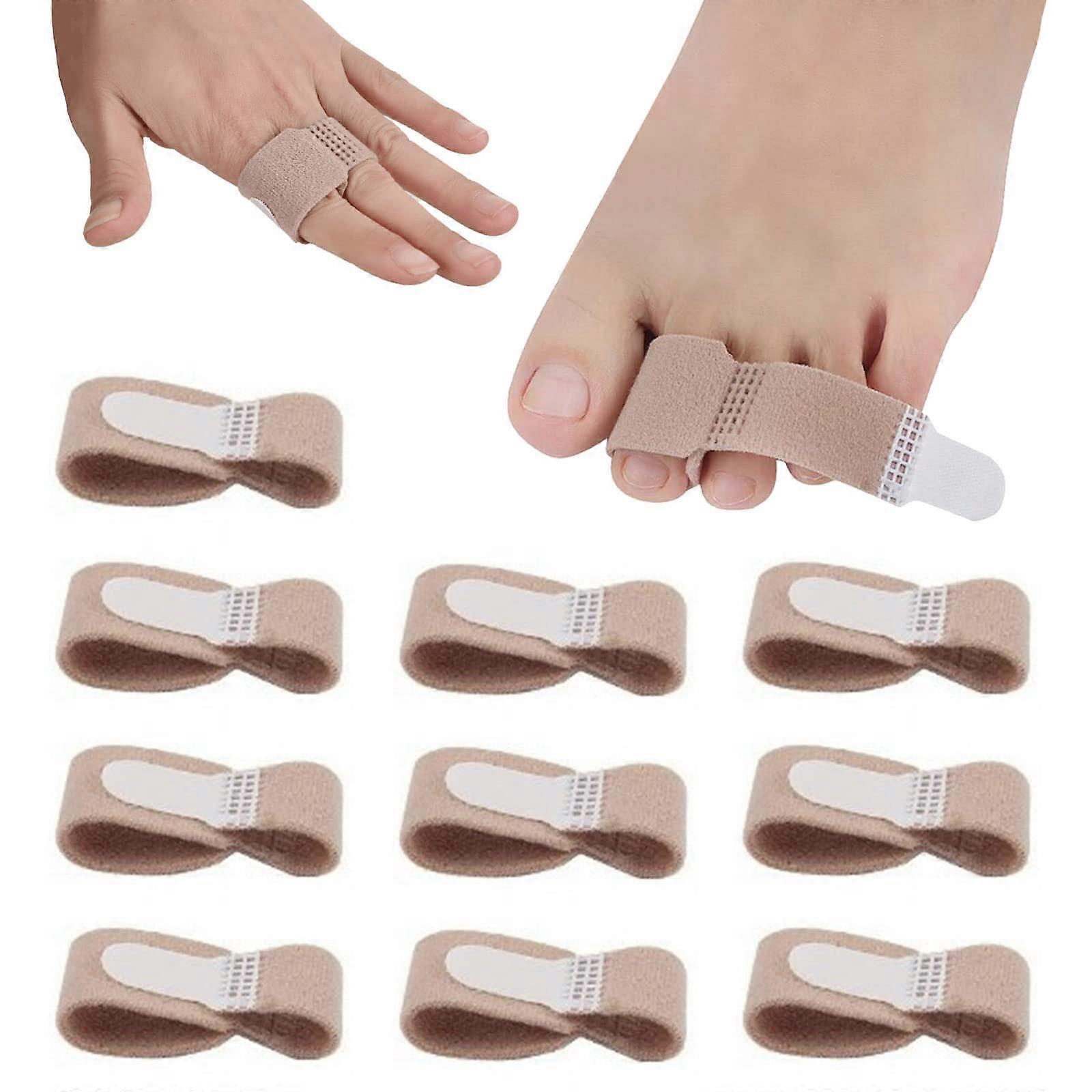 Pack of 10 Hammer Toe Bandages, Hammer Toe Correction Bandage for Crooked Toes, Overlapping Toes